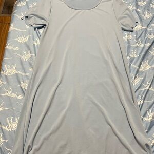 Light Blue Short Sleeve Dress